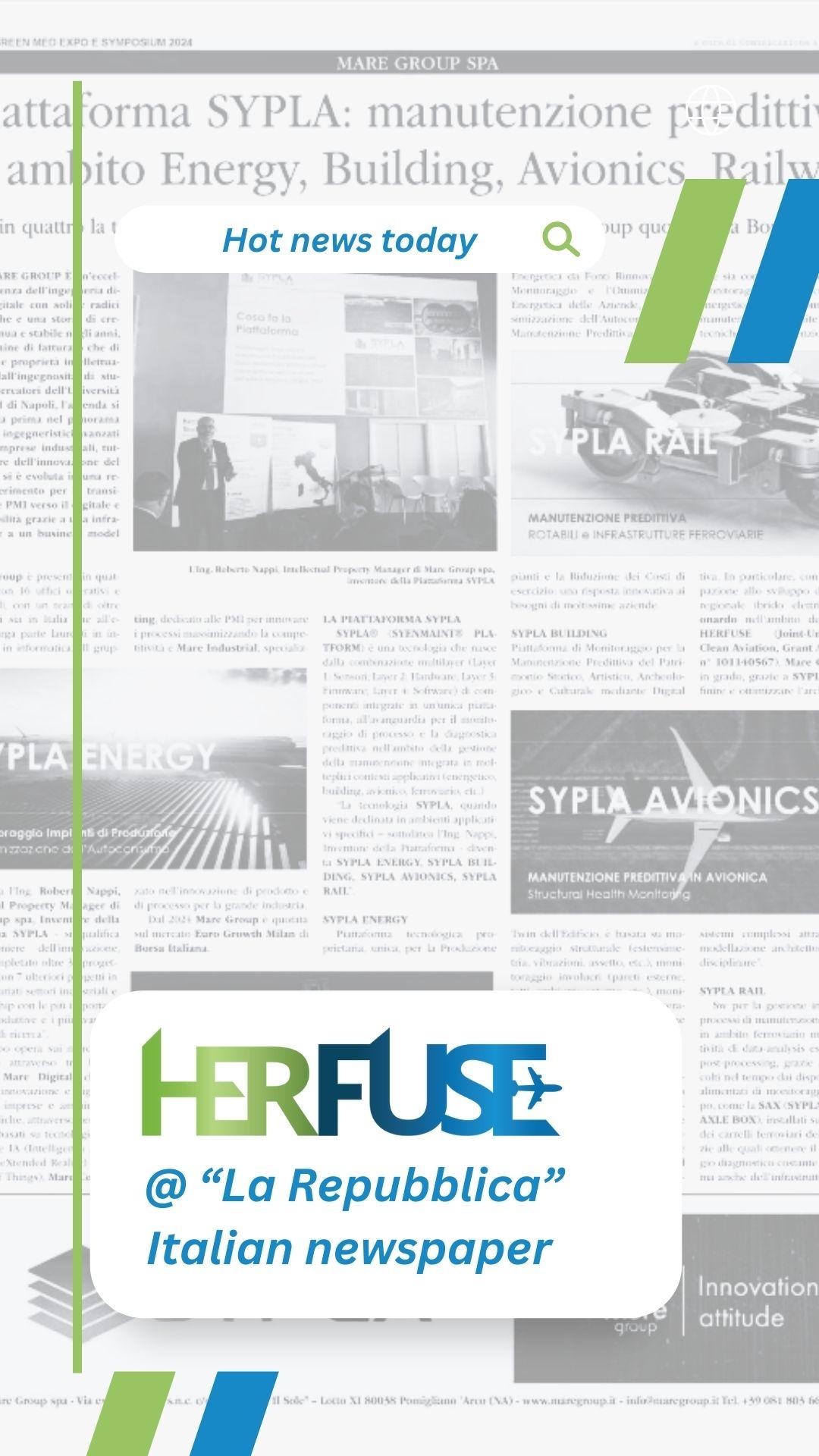 HERFUSE Project Shines Again in "La Repubblica"