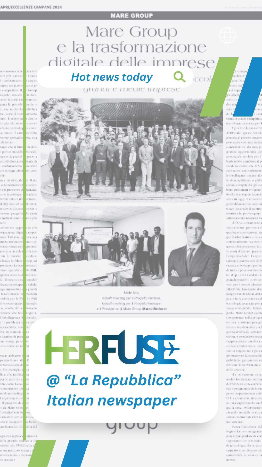 HERFUSE Project Showcased in La Repubblica